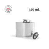 Plieninė gertuvė (fleškutė) 145 ml su piltuvėliu